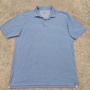 Peter Millar Mens Patterned Short Sleeve Seaside Polo Shirt Size L Casual Golf